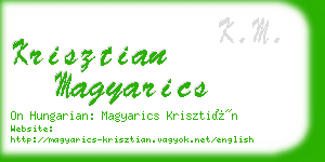 krisztian magyarics business card